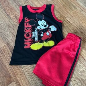 4T Mickey Mouse Tank & Short Set used